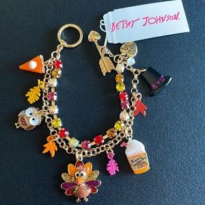 NWT Betsey Johnson Fall Charm Bracelet